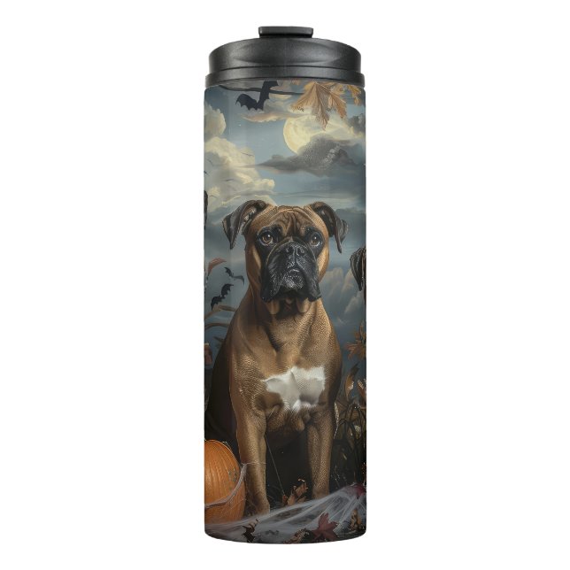 Garrafa Térmica Boxer Halloween Night Doggy (Frente)