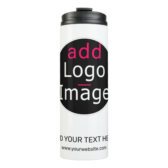 Garrafa Térmica Branca de negócios personalizável e profissional m (Frente)