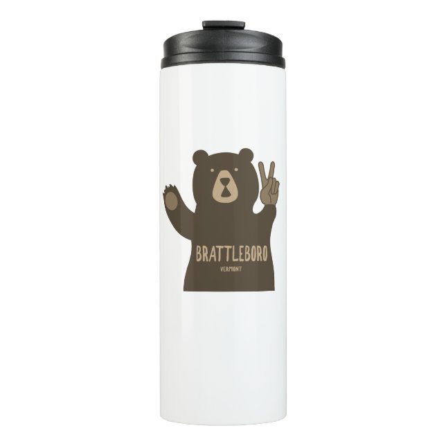 Garrafa Térmica Brattleboro Vermont Urso da Paz (Frente)