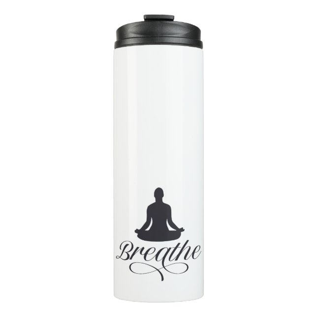 Garrafa Térmica Breathe Yoga Pose Silhouette (Frente)
