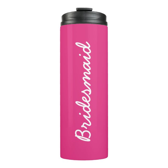Garrafa Térmica Bridesmaid Monogramas Casamento Presente Favorece  (Frente)