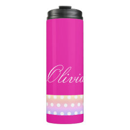 Garrafa Térmica Bright Pink and Pola Dots 