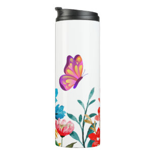Garrafa Térmica Bright Summer Wildflower Border Design