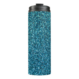 Garrafa Térmica Brilho azul elegante
