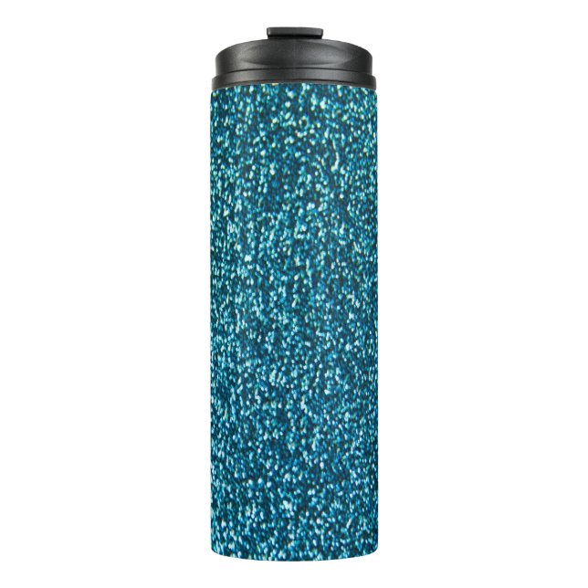 Garrafa Térmica Brilho azul elegante (Frente)