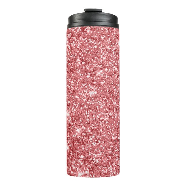 Garrafa Térmica Brilho Cor-de-Rosa Glamouroso (Frente)