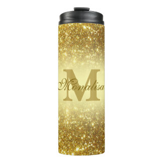 Garrafa Térmica brilho dourado personalizado
