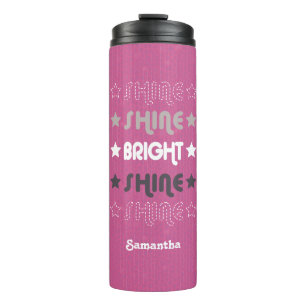 Garrafa Térmica Brilho Rosa. Brilhante. Brilhante. Brilhante. Bril