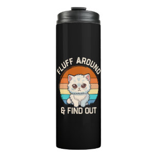 Garrafa Térmica Brinque com o Pelo e Descubra um Gato Retrô Divert