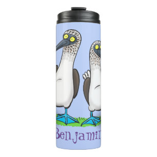 Garrafa Térmica Brinquedos engraçados e felizes de pés azuis dança