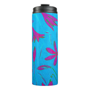 Garrafa Térmica Brisa Flor Azul-Celeste