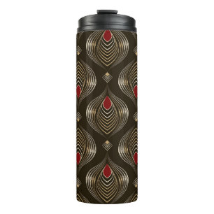 Garrafa Térmica Bronze antigo: Legância Ornamental sem costura