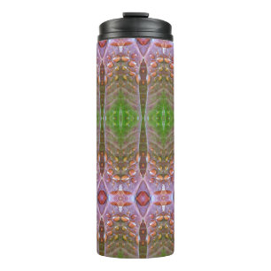 Garrafa Térmica Bronze e Folha Verde Ikat 17