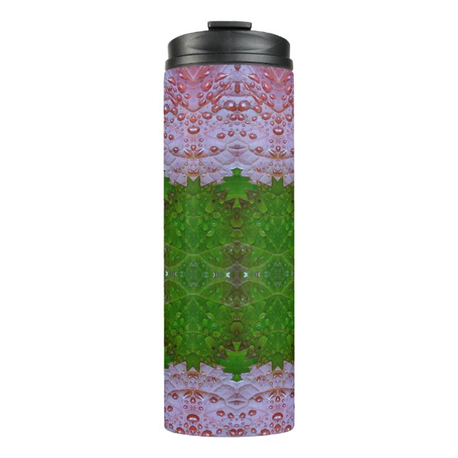 Garrafa Térmica Bronze e Verde deixam Ikat (Frente)