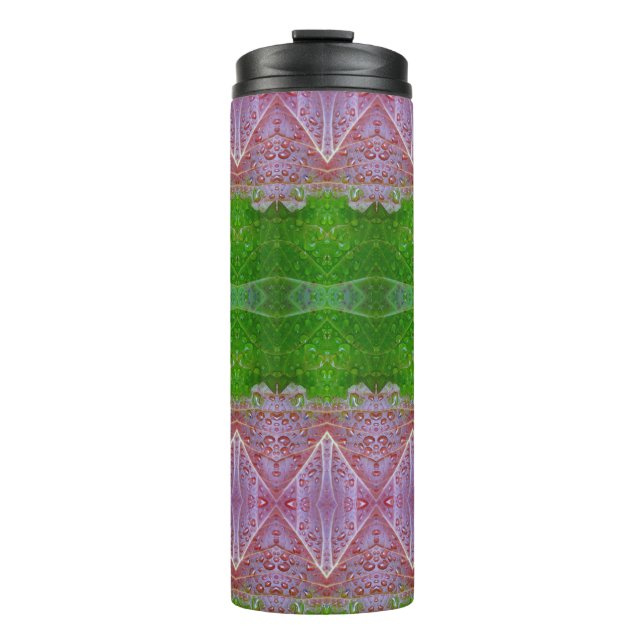 Garrafa Térmica Bronze e Verde deixam Ikat também (Frente)