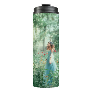 Garrafa Térmica Brunette Princess: Aquarela Floresta Fada