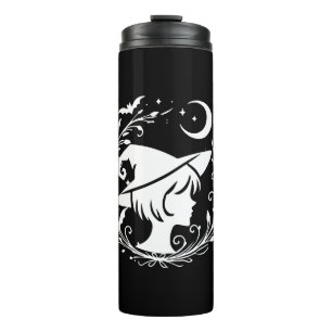 Garrafa Térmica Bruxa de Cabelo Curto Feitiçaria Magia Bruxas Hall