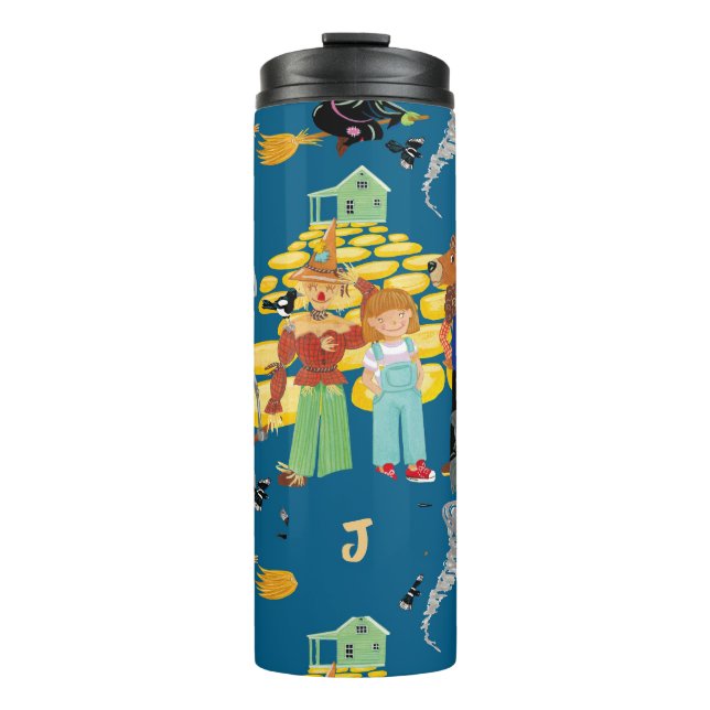 Garrafa Térmica bruxa, espantalho e padrão de leão (Frente)