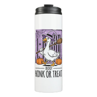 Garrafa Térmica Bruxa Ganso Honk ou Tratamento de Halloween