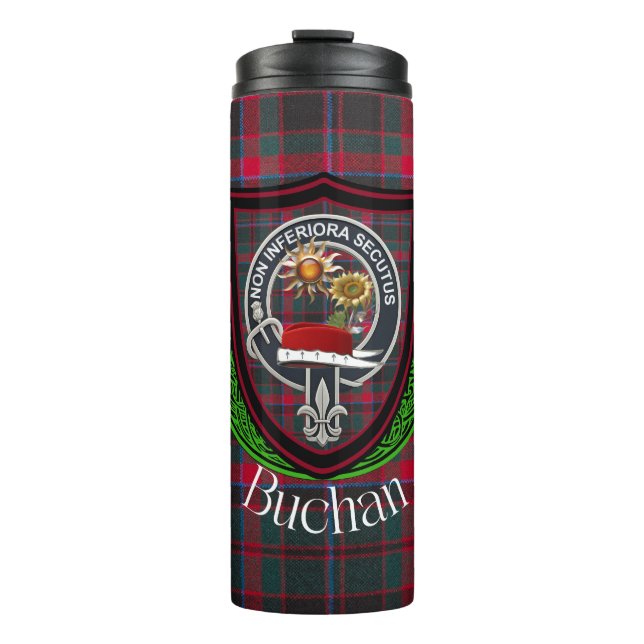 Garrafa Térmica Buchan Scottish Clan Tartan & Crest (Frente)