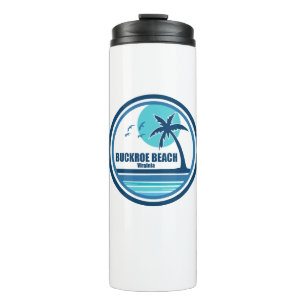 Garrafa Térmica Buckroe Beach Virginia Palm Tree Birds