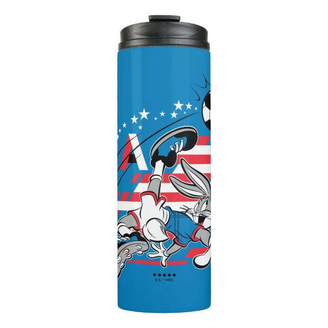 Garrafa Térmica BUGS BUNNY™ Equipe EUA Futebol Gráfico (Frente)
