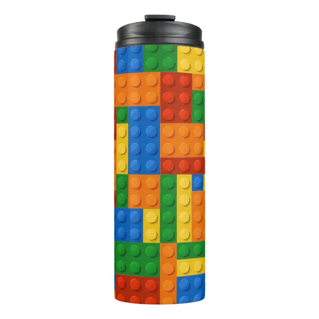 Garrafa Térmica Building Blocks Pattern skin Toy Play Bricks (Frente)