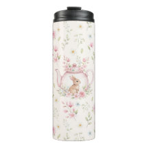 Bule de Chá Coelho Caprichoso Floral Primavera