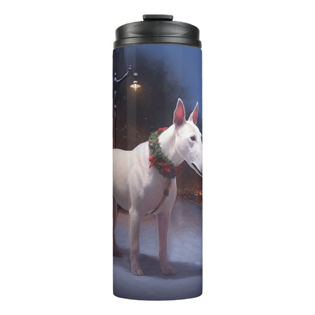 Garrafa Térmica Bull Terrier Christmas Fesason Season (Frente)