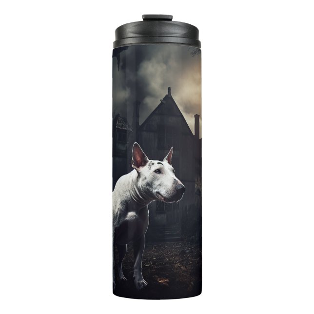 Garrafa Térmica Bull Terrier Halloween Scary (Frente)