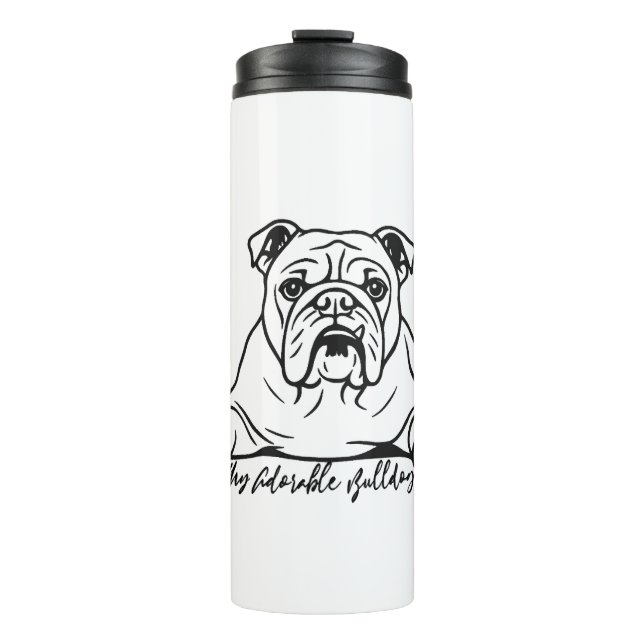 Garrafa Térmica Bulldog Adorável (Frente)