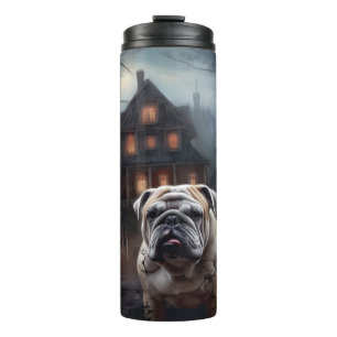 Garrafa Térmica Bulldog Halloween Scary