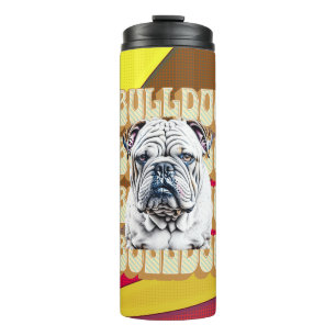 Garrafa Térmica Bulldog Inglês com Fonte Retroativa