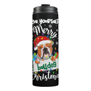 Garrafa Térmica Bulldog Natal Bulldog Xmas Gifts Bulldog Lover