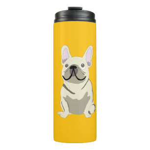 Garrafa Térmica Bulldogue Francês Creme