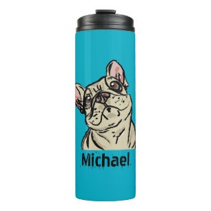Garrafa Térmica Bulldogue francês grafitado