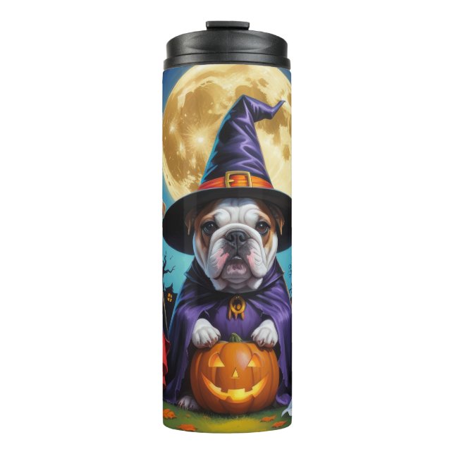 Garrafa Térmica Bulls Pumpkin Halloween Engraçado (Frente)