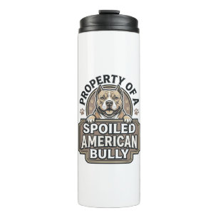 Garrafa Térmica Bully Americano Mimado Desenho de Gravura Vintage_