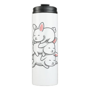 Garrafa Térmica Bunny Animal - Coelho Engraçado Pet Kawaii