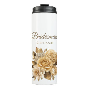 Garrafa Térmica Buquê-Bride-Flor Neutro-