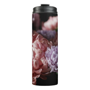 Garrafa Térmica Buquê de Aster Rosa: Iluminação Barroca.