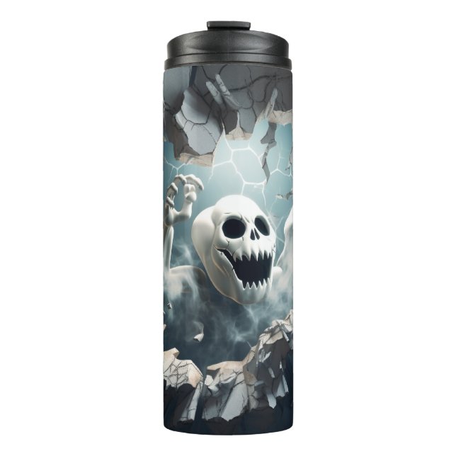 Garrafa Térmica Buraco rachado do Fantasma 3D (Frente)