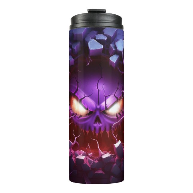 Garrafa Térmica Buraco rachado do Fantasma 3D (Frente)