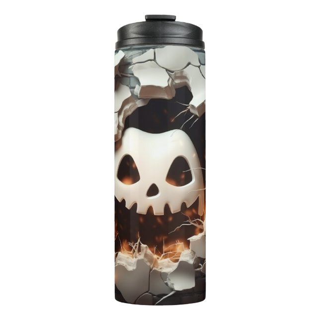 Garrafa Térmica Buraco rachado do Fantasma 3D (Frente)