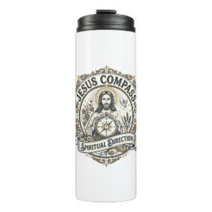 Garrafa Térmica Bússola de Jesus Direção Espiritual Bússola de Jes