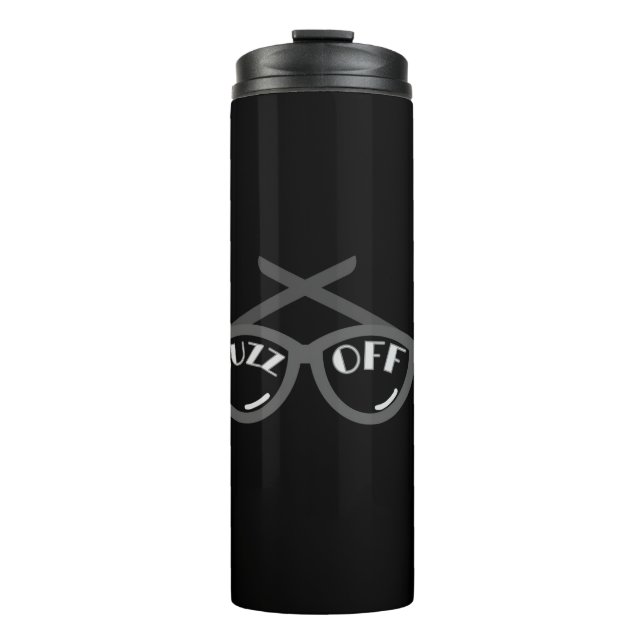 Garrafa Térmica Buzz Off - Camisa-T feminina dos anos 40 (Frente)