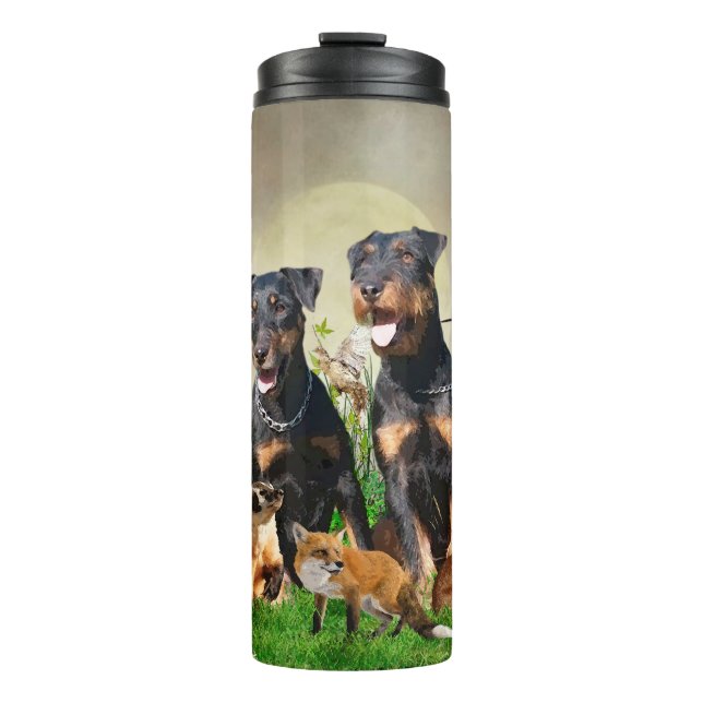 Garrafa Térmica Caça alemã Terrier (Jagdterrier) (Frente)