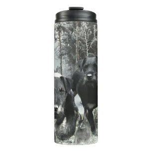 Garrafa Térmica Caça Alemã Terrier, O Jagdterrier, Arte