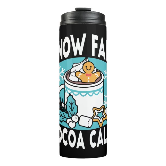 Garrafa Térmica Cacau quente e berço de inverno - Chamadas de Caca (Frente)