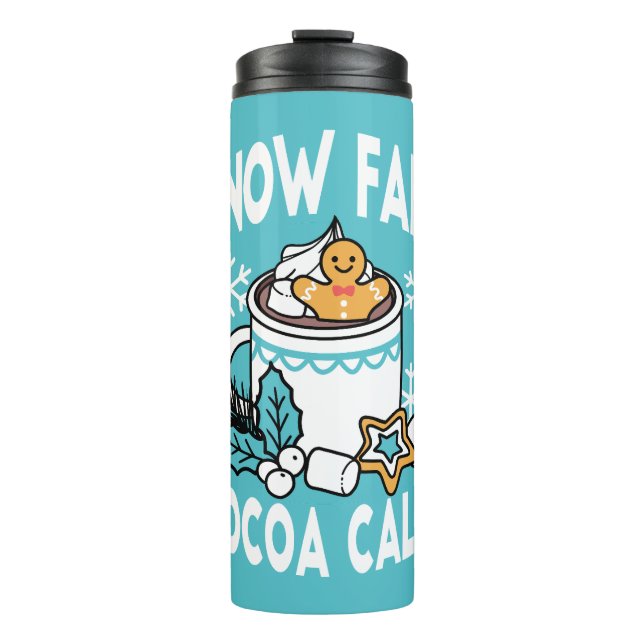 Garrafa Térmica Cacau quente e berço de inverno - Chamadas de Caca (Frente)